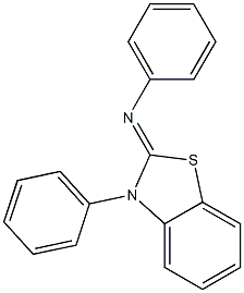 3-フェニル-2-フェニルイミノ-2,3-ジヒドロベンゾチアゾール 化学構造式