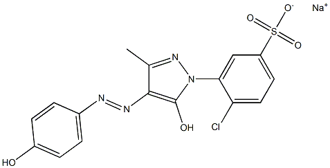 4-Chloro-3-[4-(p-hydroxyphenylazo)-3-methyl-5-hydroxy-1H-pyrazol-1-yl]benzenesulfonic acid sodium salt