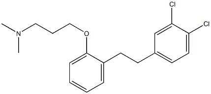 3-[2-[2-(3,4-Dichlorophenyl)ethyl]phenoxy]-N,N-dimethylpropan-1-amine,,结构式