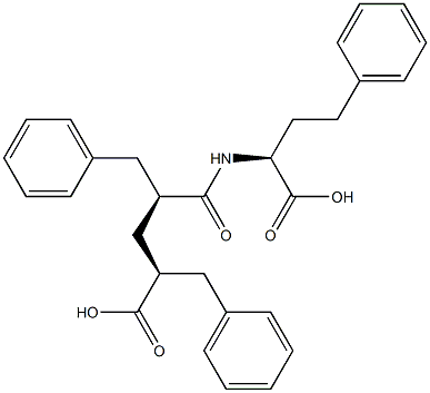 N-[(2S,4S)-2,4-Dibenzyl-4-carboxybutyryl]-3-benzyl-L-alanine,,结构式