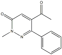 2-Methyl-5-acetyl-6-phenylpyridazin-3(2H)-one 结构式