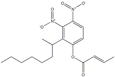 クロトン酸ジニトロ(メチルヘプチル)フェニル 化学構造式