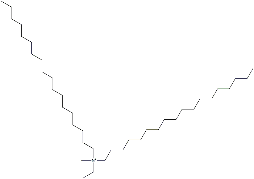 N-Ethyl-N-methyl-N-octadecyl-1-octadecanaminium Struktur