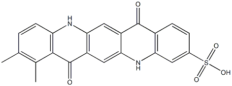 5,7,12,14-Tetrahydro-8,9-dimethyl-7,14-dioxoquino[2,3-b]acridine-3-sulfonic acid 结构式