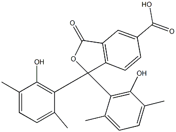 1,3-Dihydro-1,1-bis(6-hydroxy-2,5-dimethylphenyl)-3-oxoisobenzofuran-5-carboxylic acid Structure