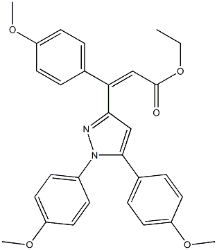  (Z)-3-(4-Methoxyphenyl)-3-[[1-(4-methoxyphenyl)-5-(4-methoxyphenyl)-1H-pyrazol]-3-yl]propenoic acid ethyl ester