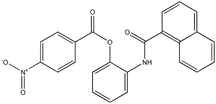 4-ニトロ安息香酸2-(1-ナフトイルアミノ)フェニル 化学構造式