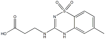 3-[(2-Carboxyethyl)amino]-6-methyl-4H-1,2,4-benzothiadiazine 1,1-dioxide 结构式