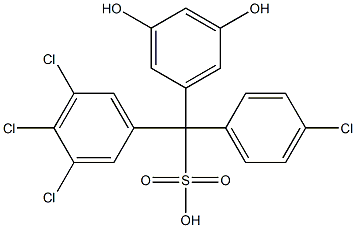 (4-Chlorophenyl)(3,4,5-trichlorophenyl)(3,5-dihydroxyphenyl)methanesulfonic acid