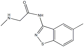 N-(5-Methyl-1,2-benzisothiazol-3-yl)-2-methylaminoacetamide Structure