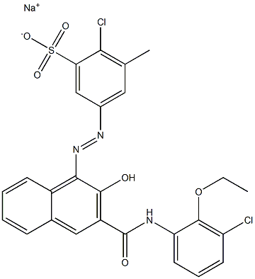  2-Chloro-3-methyl-5-[[3-[[(3-chloro-2-ethoxyphenyl)amino]carbonyl]-2-hydroxy-1-naphtyl]azo]benzenesulfonic acid sodium salt