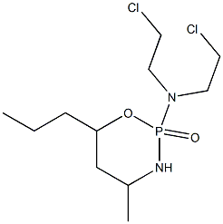 テトラヒドロ-2-[ビス(2-クロロエチル)アミノ]-4-メチル-6-プロピル-2H-1,3,2-オキサザホスホリン2-オキシド 化学構造式