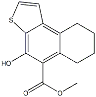 4-Hydroxy-6,7,8,9-tetrahydronaphtho[2,1-b]thiophene-5-carboxylic acid methyl ester 结构式