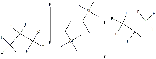 1,1,1,2,7,8,8,8-オクタフルオロ-3,5-ビス(トリメチルシリル)-2,7-ビス(ヘプタフルオロプロポキシ)オクタン 化学構造式
