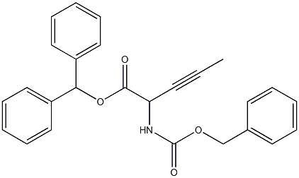 2-Benzyloxycarbonylamino-3-pentynoic acid diphenylmethyl ester,,结构式