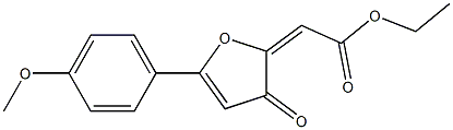 2-Ethoxycarbonylmethylene-5-(4-methoxyphenyl)furan-3(2H)-one,,结构式
