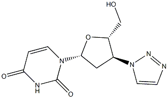 3'-(1H-1,2,3-Triazol-1-yl)-2',3'-dideoxyuridine Structure