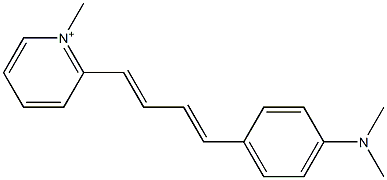 2-[4-[4-(Dimethylamino)phenyl]-1,3-butadienyl]-1-methylpyridinium,,结构式