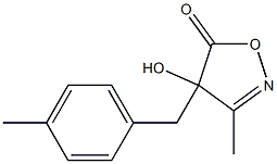 3-Methyl-4-hydroxy-4-(4-methylbenzyl)isoxazol-5(4H)-one Structure