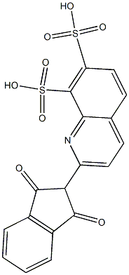 2-(1,3-Dioxoindan-2-yl)quinoline-7,8-disulfonic acid Structure