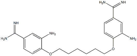 4,4'-[1,6-Hexanediylbis(oxy)]bis[3-aminobenzamidine] Struktur