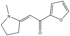 1-(2-Furanyl)-2-(1-methylpyrrolidine-2-ylidene)ethanone Struktur