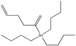 Tributyl(1-methylene-4-pentenyl)stannane,,结构式