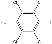 4-ヨード-2,3,5,6-テトラクロロフェノール 化学構造式