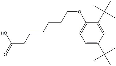 7-(2,4-Di-tert-butylphenoxy)heptanoic acid Structure