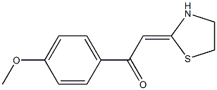 2-[(E)-4-Methoxyphenacylidene]thiazolidine,,结构式