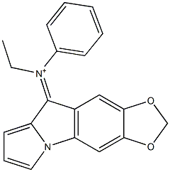 6,7-(Methylenebisoxy)-N-ethyl-N-phenyl-9H-pyrrolo[1,2-a]indol-9-iminium