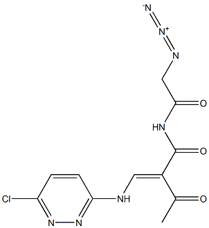 N-[1,3-Dioxo-2-[(6-chloropyridazin-3-yl)aminomethylene]butyl]-2-azidoacetamide Structure