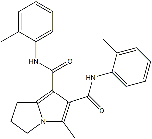 6,7-Dihydro-3-methyl-N,N'-bis(2-methylphenyl)-5H-pyrrolizine-1,2-dicarboxamide Structure