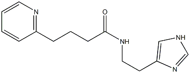 N-[2-(1H-イミダゾール-4-イル)エチル]-2-ピリジンブタンアミド 化学構造式