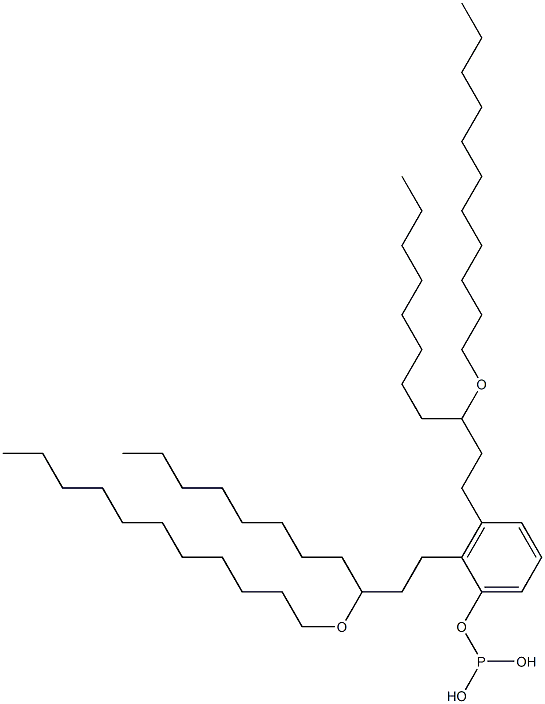 亜りん酸ビス[3-(ウンデシルオキシ)ウンデシル]フェニル 化学構造式