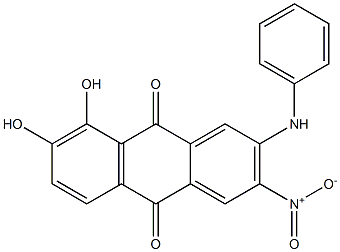 2-Anilino-7,8-dihydroxy-3-nitroanthraquinone,,结构式