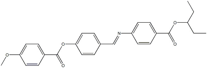 4-[4-(4-Methoxybenzoyloxy)benzylideneamino]benzoic acid (1-ethylpropyl) ester Struktur