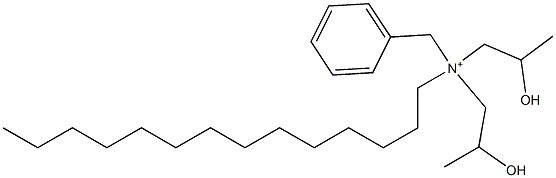 N,N-Bis(2-hydroxypropyl)-N-tetradecylbenzenemethanaminium 结构式