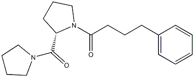 1-[(2S)-2-(1-ピロリジニルカルボニル)-1-ピロリジニル]-4-フェニル-1-ブタノン 化学構造式
