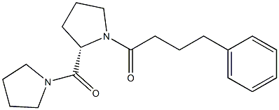 (2S)-2-[(Pyrrolidin-1-yl)carbonyl]-1-(3-phenylpropyl)carbonylpyrrolidine Structure