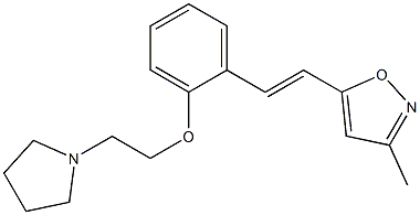 3-Methyl-5-[2-[2-[2-(1-pyrrolidinyl)ethoxy]phenyl]ethenyl]isoxazole