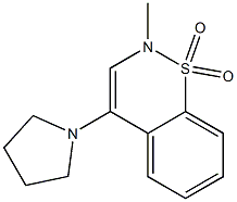 4-(1-ピロリジニル)-2-メチル-2H-1,2-ベンゾチアジン1,1-ジオキシド 化学構造式