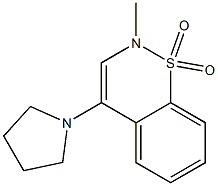 4-(1-Pyrrolidinyl)-2-methyl-2H-1,2-benzothiazine 1,1-dioxide 结构式