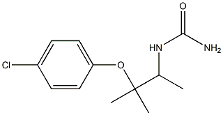 [2-(p-Chlorophenoxy)-1,2-dimethylpropyl]urea Structure