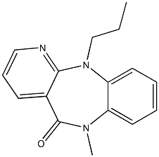 6,11-Dihydro-6-methyl-11-propyl-5H-pyrido[2,3-b][1,5]benzodiazepin-5-one Struktur