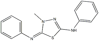 2,3-Dihydro-3-methyl-5-phenylamino-2-phenylimino-1,3,4-thiadiazole,,结构式