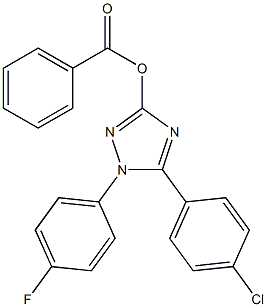 1-(4-Fluorophenyl)-5-(4-chlorophenyl)-1H-1,2,4-triazol-3-ol benzoate Struktur