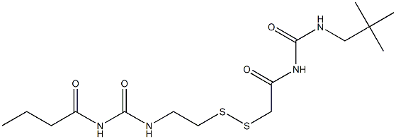 1-Butyryl-3-[2-[[(3-neopentylureido)carbonylmethyl]dithio]ethyl]urea