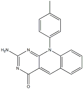 2-Amino-10-(p-tolyl)pyrimido[4,5-b]quinolin-4(10H)-one,,结构式