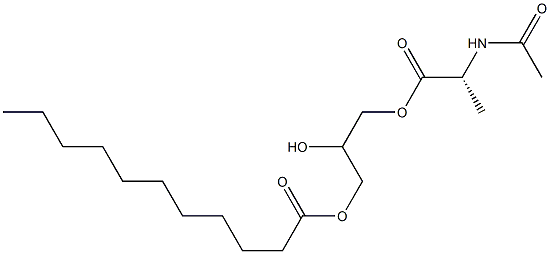 1-[(N-Acetyl-D-alanyl)oxy]-2,3-propanediol 3-undecanoate Struktur